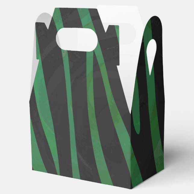 Ballotins Zebra Black et Green Print (Ouvert)