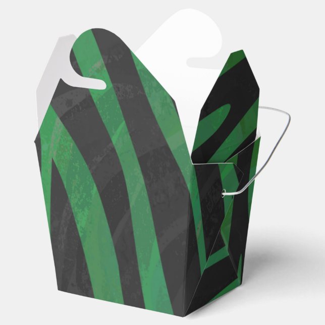 Ballotins Zebra Black et Green Print (Ouvert)