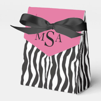 Ballotins Zebra Print & Carriage Baby shower boîte cadeau
