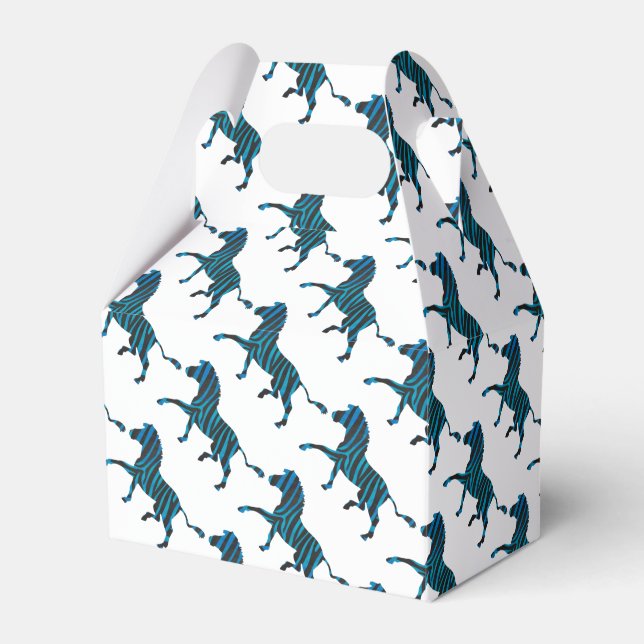 Ballotins Zèbre Noir et Bleu Silhouette (Verso)