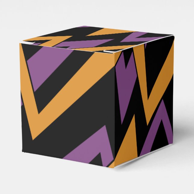 Ballotins Zig Zags Halloween Orange Violet   (Verso)