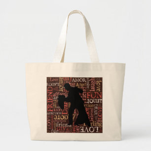 Ballroom Dancing Couple Silhouette, Sac Jumbo
