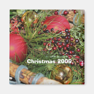 Balls Beads Evergreens Christmas Holiday Magnet