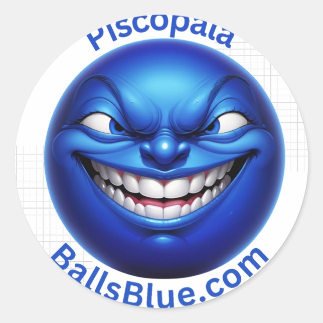 BallsBlue autocollant Piscopala (Psycho) (Devant)