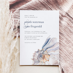 Balnéaire   Faire-part de mariage de coquillages m