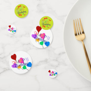 Balons d'anniversaire Confetti personnalisé