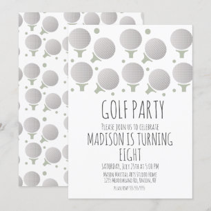 Bals de golf miniature Invitation de fête d'annive