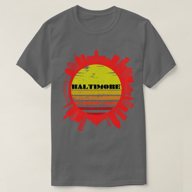 BALTIMORE SUN RISE CITY DESIGN TShirt (Design devant)