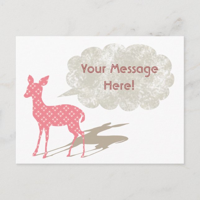 Bambi rose Toutes les occasions Carte postale pers (Devant)