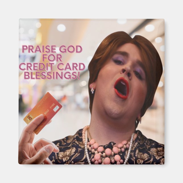 Bambi's Credit Card Blessings Magnet (Devant)