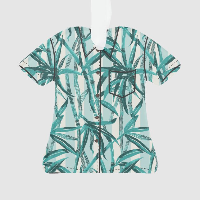Bamboo Jungle Hawaiian Stripe - Turquoise (devant)