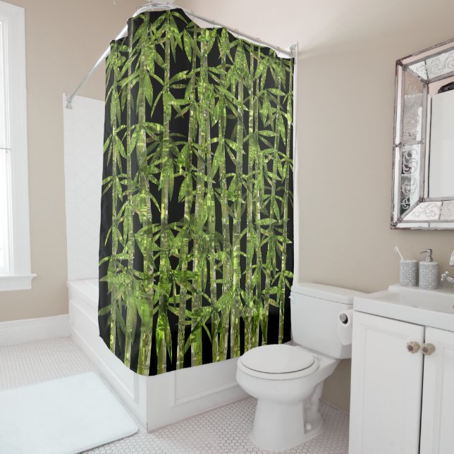 Bambou Art 4 rideau de douche (En situation)