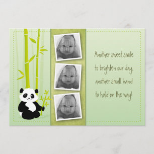 Bambou de panda - carte de faire-part de naissance