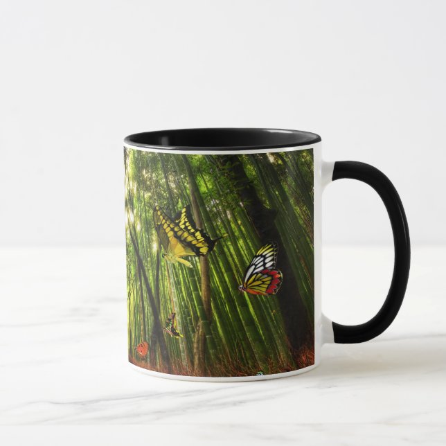 Bambou et papillon Art 2 Mug (Droite)