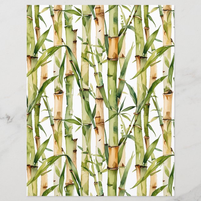 Bambou vert et beige Motif (Devant)