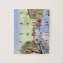 Bamburgh Village Advent calendrier puzzle puzzle