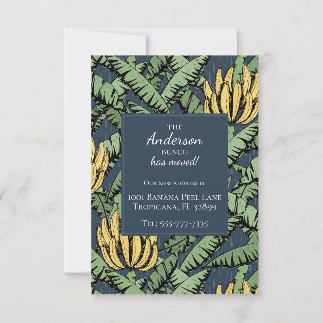 Banana Bunch Nouvelle Adresse Moving Faire-part Ca (Devant)