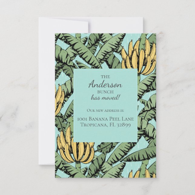 Banana Bunch Nouvelle Adresse Moving Faire-part Ca (Devant)