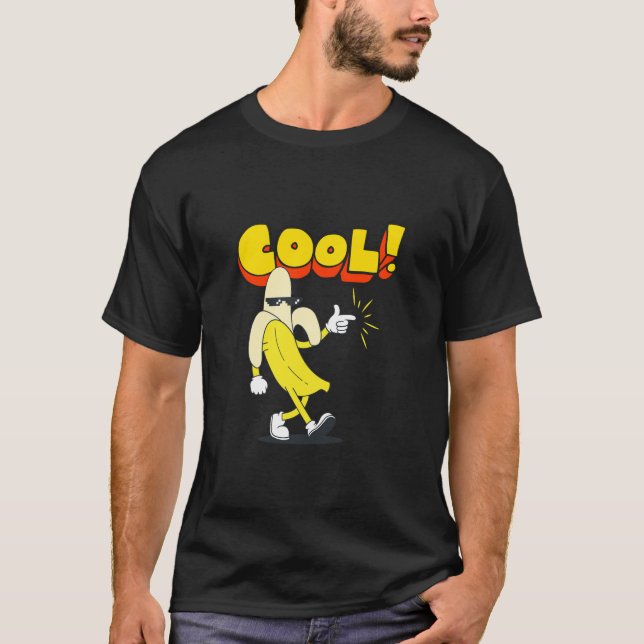 "Banana Cool Walking : Fun & Funky T-Shirt Design" (Devant)
