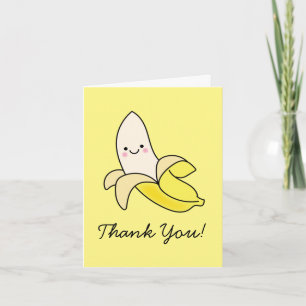 Banana Kid Cute Kawaii Merci Cartes fixes
