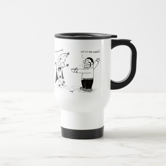 Banana Man Drôle Drôle Cartographie Voyage Mug (Droite)