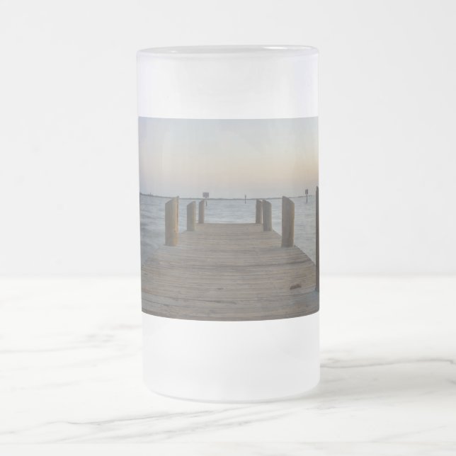 Banana River Dock Verre Frosted Beer Mug (Centre)