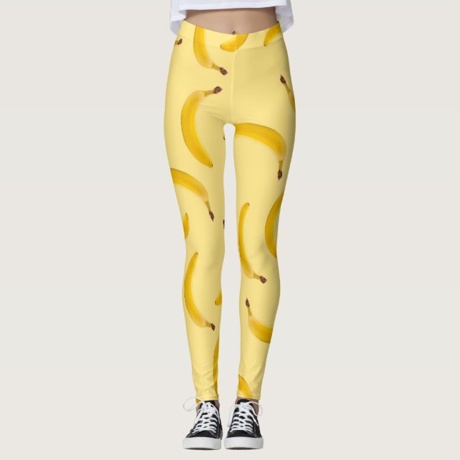 Banana Texture leggings jaune clair (Devant)