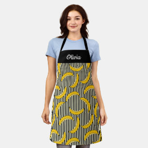 Banane à main mignonne, tablier texte personnalisé