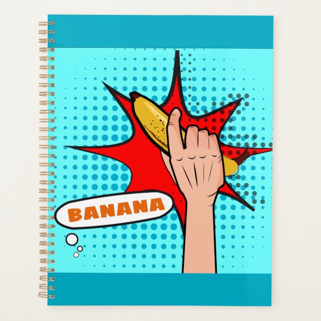 Banane dans le style Pop Art Rétro de la bande des (Devant)