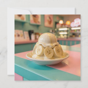Banane en sundae de résine Boutique de glace rét
