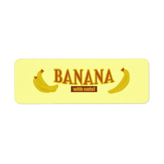 Banane personnalisable avec Étiquettes boulangerie