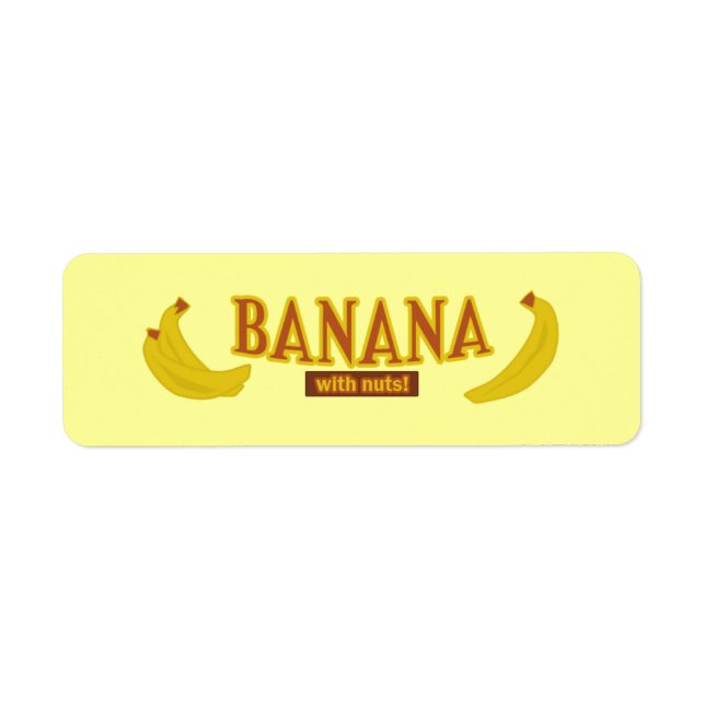 Banane personnalisable avec Étiquettes boulangerie (Devant)