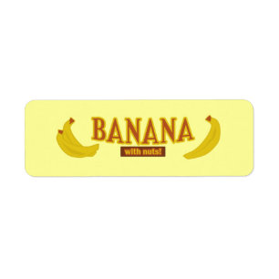 Banane personnalisable avec les étiquettes nuts d