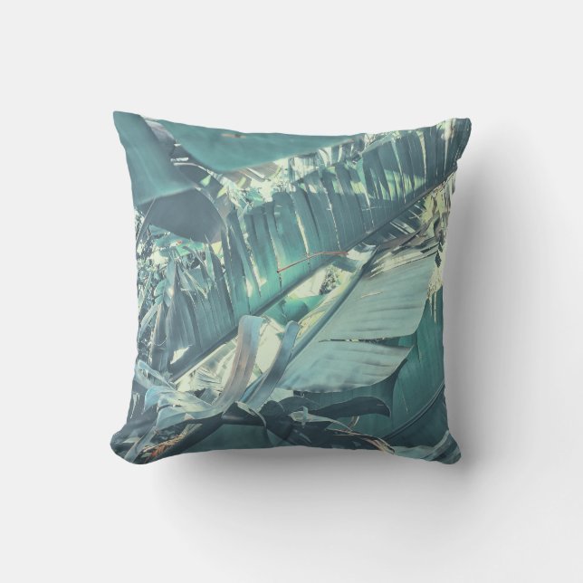 Banane sauvage Palm Feuilles Jeter Coussin Oreille (Recto)