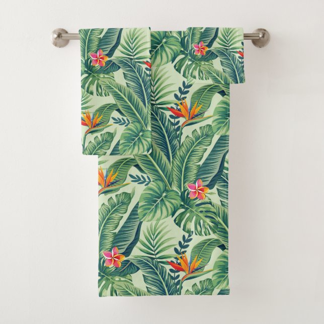 Banane tropicale Monstera Palm Feuilles & Fleurs (En situation)
