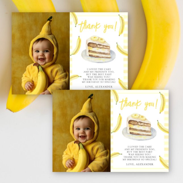 Bananes à l'aquarelle Anniversaire Merci (Créateur téléchargé)