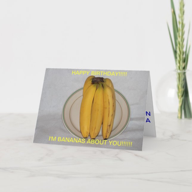 BANANES À PROPOS DE VOUS CARTE D'ANNIVERSAIRE (Devant)