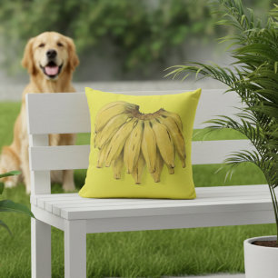 Bananes Coussin Extérieur Jaune 40x40