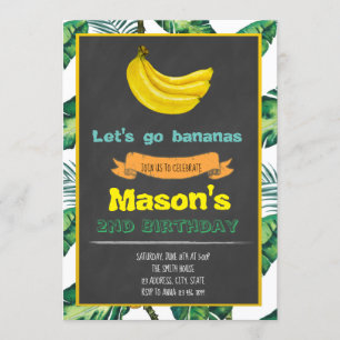 Bananes Invitation fête d'anniversaire