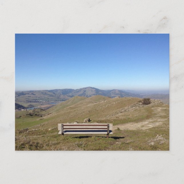 Banc dans la carte postale Sky Mountain View (Devant)