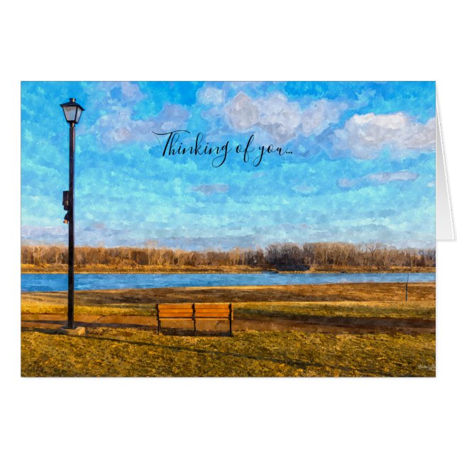 Banc De La Rivière Missouri Painterly Pensée De Ca (Devant Horizontal)