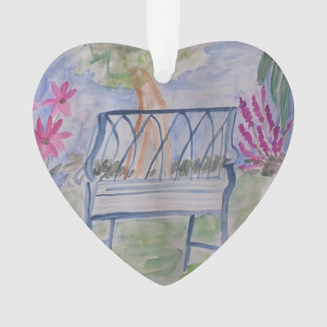 Banc d'été en acrylique ornement (devant)
