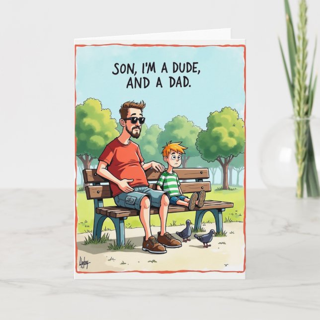 Banc du père cool carte (Devant)
