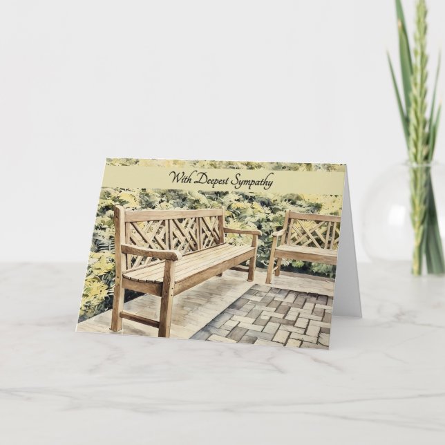 Banc vide - Avec Carte de Sympathie (Devant)