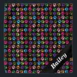 Bandana Arc-en-ciel personnalisé Empreinte de patte animal<br><div class="desc">Cette conception peut être personnalisée dans la zone fournie en modifiant la photo et/ou le texte. Vous pouvez également le customiser en choisissant l'option cliquer pour customiser une autre option et supprimer ou modifier la couleur, l'arrière - plan, ajouter du texte, modifier la couleur ou le style du texte, ou...</div>