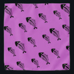 Bandana Arrière - plan personnalisable d'os de poisson<br><div class="desc">Customiser le produit pour sélectionner la couleur arrière - plan.</div>