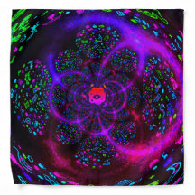 Art fractal cosmique violet noir