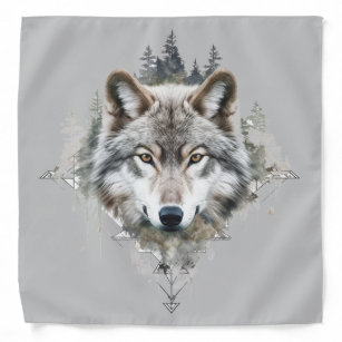 Bandana Art graphique Wolf Loups Nature animale Faune