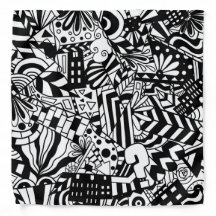 Art noir et blanc motif abstrait