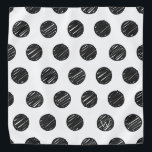 Bandana Artiste Pois Noir Blanc Chic INITIAL Amusant<br><div class="desc">Pois artistiques en noir sur blanc arrière - plan avec coutume INITIAL en blanc. Facile à personnaliser le texte, la couleur du texte, la police. Idéal pour n'importe quel animal de compagnie, chic bébé en fourrure, assorti Parent animal de compagnie. Moderne, Intemporel, Amusant. Mélangez et appariez des collections entières Pet...</div>